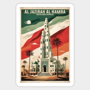 Al Jazirah Al Hamra United Arab Emirates Vintage Travel Tourism Magnet